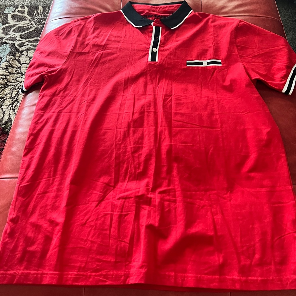 X-Ray Red Polo Shirt with Black Accents size XXL